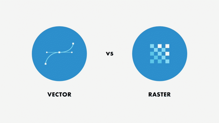 RASTER được tạo từ điểm ảnh, VECTOR sử dụng các điểm rời rạc tạo thành các đường thẳng, cong và các hình dạng khác nhau
